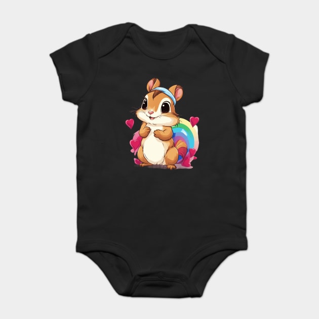 Love Squirrel Baby Bodysuit by animegirlnft
